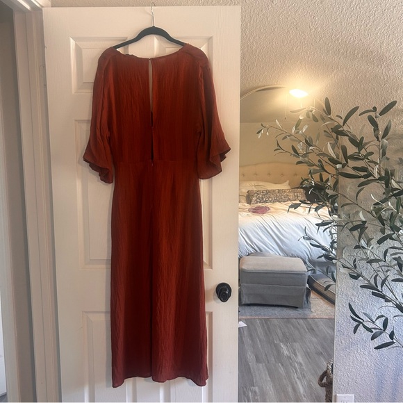 Zara Rust Colored Midi Dress - Picture 7 of 9